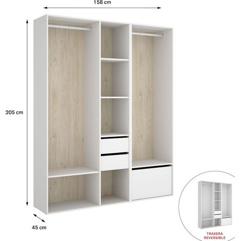 SUIT Armario Vestidor blanco natural (1/4)