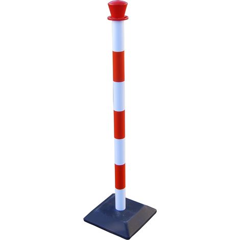 Barrière sécurité RS PRO Rouge, blanc en PVC Haut. 1 m ( Prix pour Lot de 2 )