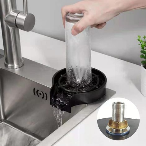 Enjuagador automático de fregaderos, lavavasos para fregaderos de cocina, accesorios para fregaderos de cocina para hogares, bares y restaurantes. Limpieza de biberones. (1/4)