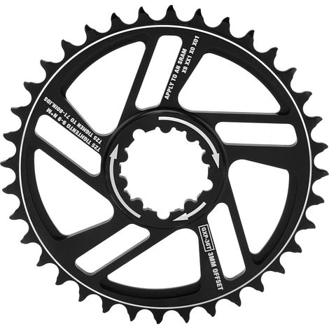 Lebycle 36T Fahrradritzel, 3 mm Versatz, Direktmontage, Narrow-Wide-Profil, kompatibel mit SRAM GXP, schwarz (1/5)