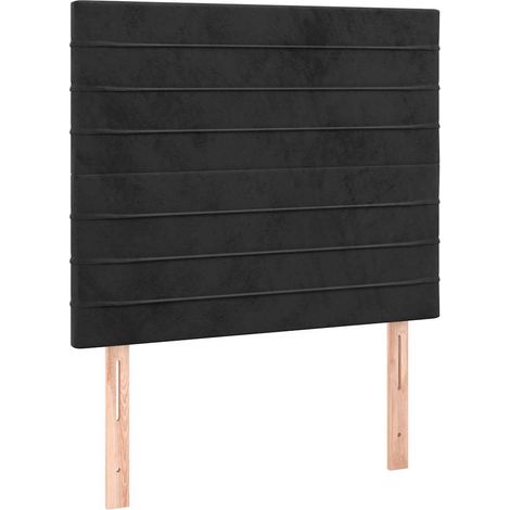 Maison Exclusive - Cabecero Terciopelo Negro 100x5x118/128 cm (1/5)