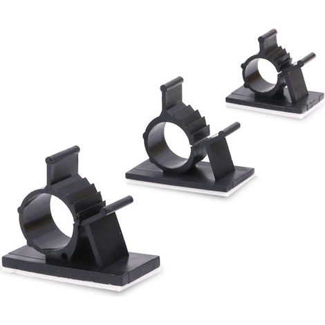 100 pcs réglable Multipurpose Autocollant câble Clips Fil Cordon de serrage Supports câble organiseurs pour la gestion des câbles