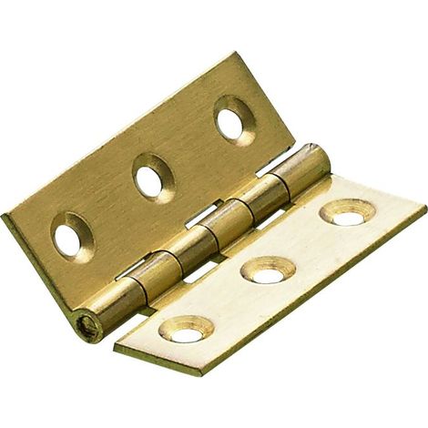 Hettich Schmales Scharnier Messing, matt, 35 x 51 mm Scharnier