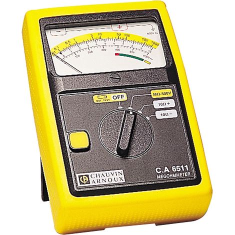 Testeur d'isolation Chauvin Arnoux Ca6511, 500V, 500V ( Prix pour 1 )