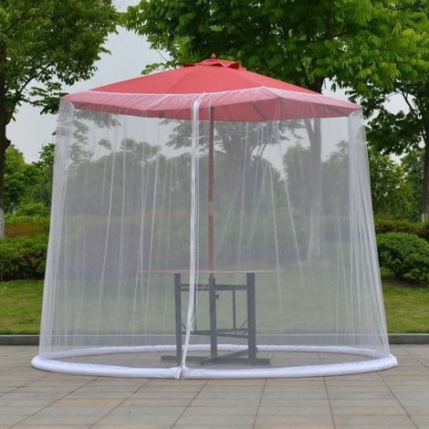 Moskitonetz, Outdoor-Moskitonetz, Hofschirm, Schirmhülle, Insektenschutz-Sonnenschirm