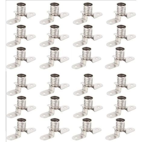 E10 Douille Ampoule 24 Pièces Douilles E10 pour Lampe de Signalisation Douille E10 avec Cosses à Souder,Vissez le Petit Porte-Ampoule pour Expériences Circuits Electriques Tests (1/4)