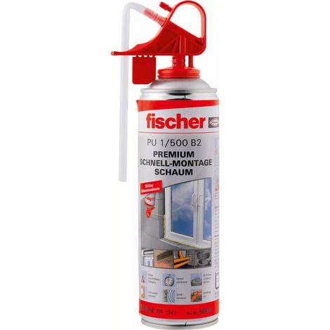 Fischer 1k - espuma de montaje rápido pu 1 / 500 b2, (beige, 500ml) (1/3)