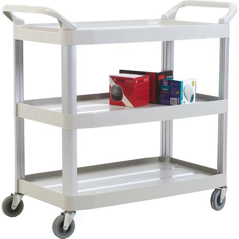 Chariot RS PRO 3 plateaux en Plastique, 1030 x 510mm, Capacité de charge 120kg ( Prix pour 1 ) (1/3)