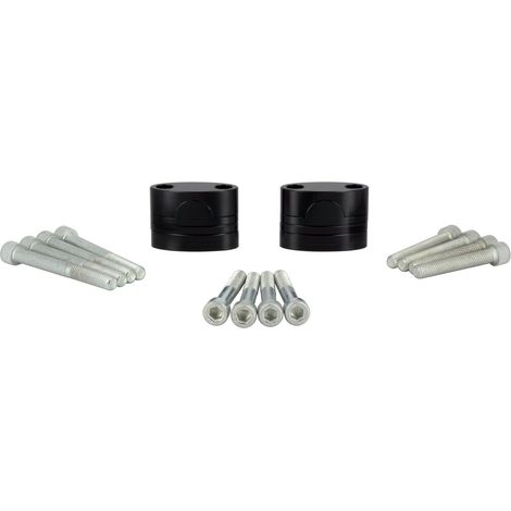 Kit de 2 rehausses pour guidon avec Barre Ø22 mm Noir