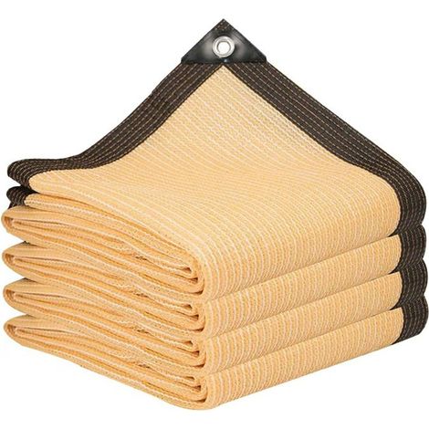 Voile d'Ombrage Anti-UV pour Balcon et Extérieur, Tissu Épais et Dense, Protection Solaire Durable