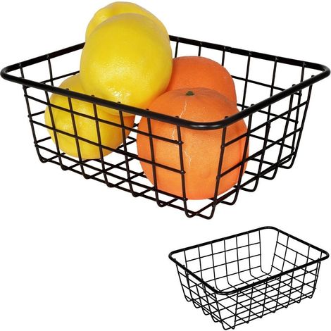 Black LOFT fruit basket in durable metal for versatile storage (1/5)
