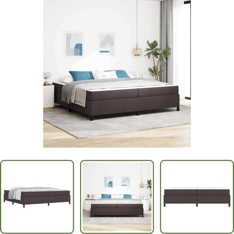 vidaXL Stoffbett - Boxspringbett mit Matratze Dunkelbraun 200 x 200 cm Stoff (1/5)