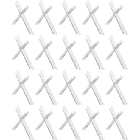 20x Taquet de maintien blocage de tablette forme de croix en plastique blanc Ø5mm Croisillon Calage Fond (1/2)