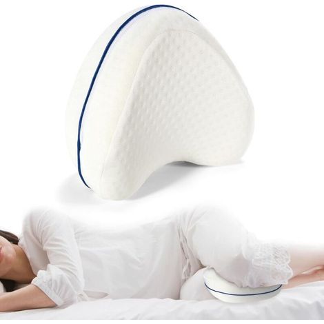 Coussins Relève-Jambes, Ergonomique Coussin Entre Jambes pour Dormir, Oreiller Jambes en Mousse Mémoire de Forme, Coussin pour Genoux Dormir sur Le Côté (1/4)