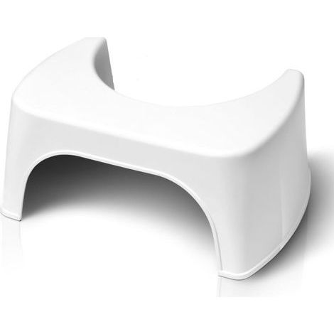 Tabouret de Toilette Physiologique Fabriqué en France en Plastique Recyclé Marche Pied WC pour Adulte Petit Banc Repose Pied pour Adopter la Position Squatty Anti Constipation (1/5)