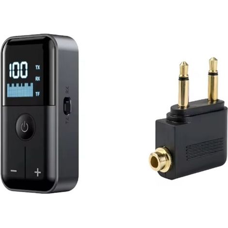 Ricevitore/trasmettitore audio 4 in 1 da 5,4 mm, ingresso AUX da 3,5 mm, scheda TF, musica stereo, display a LED, adattatore con microfono (1/2)
