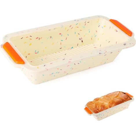 MINKUROW Stampo Per Pagnotta In Silicone, Stampo Per Cottura Del Pane, Macchina Per Pasticceria Rettangolare Per Cottura Del Pane, Stampo Antiaderente Per Fare Pane, Torte, Muffin (1/5)