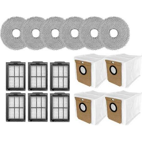 16 pièces de rechange pour aspirateur robot Deerma X70 / Deerma DEM-X70 : filtres, sac à poussière et lingette de nettoyage. (1/5)