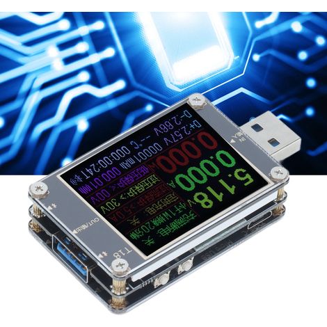 Hochpräziser USB-Tester, Voltmeter und Amperemeter, Leistungstester für Schnellladegeräte, Teilentladungstester (1/5)