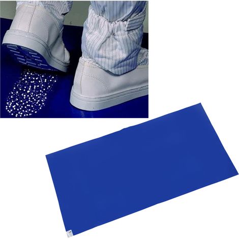 10 Tapis Adhésifs Bleus 30 Couches Haute Viscosité pour Salle Blanche 45x90cm (1/5)