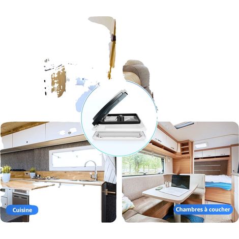 Ventilatore da tetto per camper, flusso d'aria reversibile, zanzariera in acciaio inox (1/5)