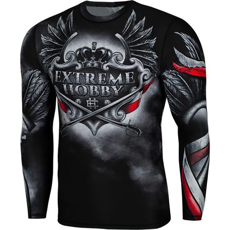 Maglia a maniche lunghe da uomo modello Hussar, taglia 2XL, nera.