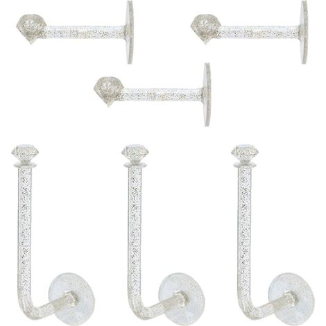 bandeaux mural adhésif lot de 6 Support de rangement simple