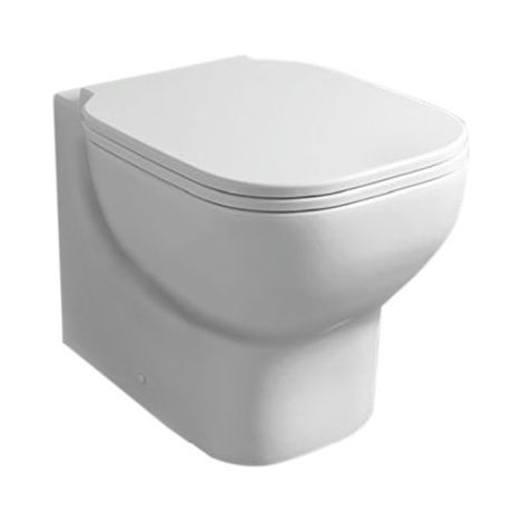 WC Quarzo Filomuro Senza Brida 53,5X36,5 cm Bianco Lucido