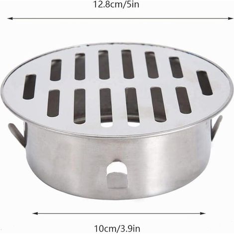 Stainless Steel Floor Trap Cover Round For Balcony Drain Pipe Exhaust Pipe Balcony Roof 110 Flat Openings (1/4)