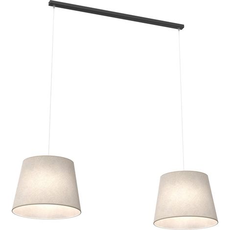 Suspension beige chic 2 abat-jour E27 15W Epoca Emibig (1/5)