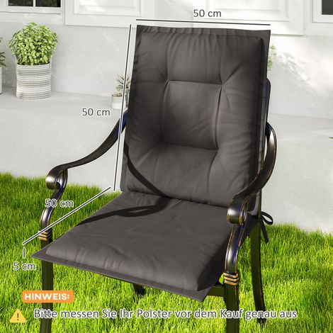 Ensemble de 4 coussins d'assise, 108 x 50 x 5 cm, coussins de chaise avec attaches, coussins d'assise d'extérieur/intérieur, galettes de siège, coussins de banc pour mobilier de jardin, chaises, chais (1/5)
