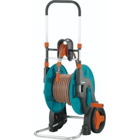 Enrouleur tuyau arrosage sur roues 60m – Chariot stable avec dispositif anti-goutte – Compatible système GARDENA Profi – Pour jardins moyens à grands