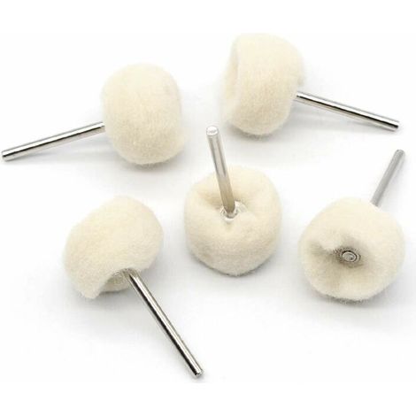 Roue de Polissage en Coton Beige pour Dremel Outils Rotatifs pour éliminer la Rouille et la Saleté Sur la Surface, 25 Pièces MNS (1/4)
