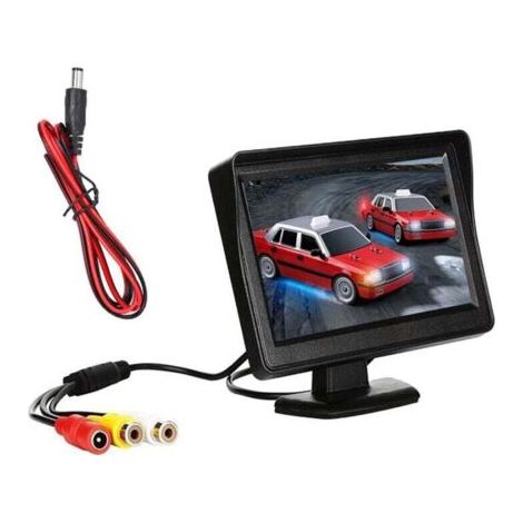 4,3-Inch-TFT-LCD-Sistema Monitor Retrovisione per Auto con Telecamera di Parcheggio Wireless, 9–24 Volt (1/4)