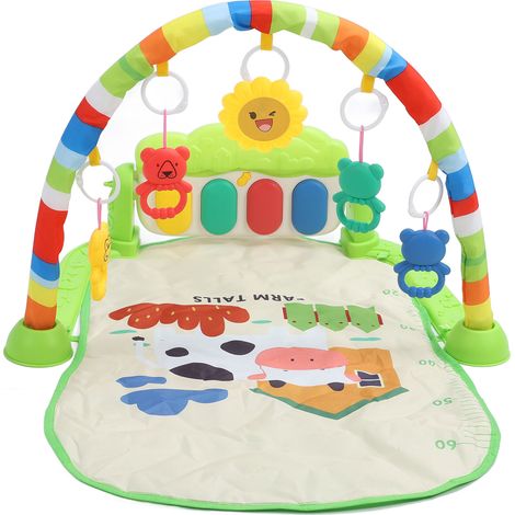 Tapis d'éveil musical pliable et doux au toucher pour bébé, idéal pour les nouveau-nés. (1/5)