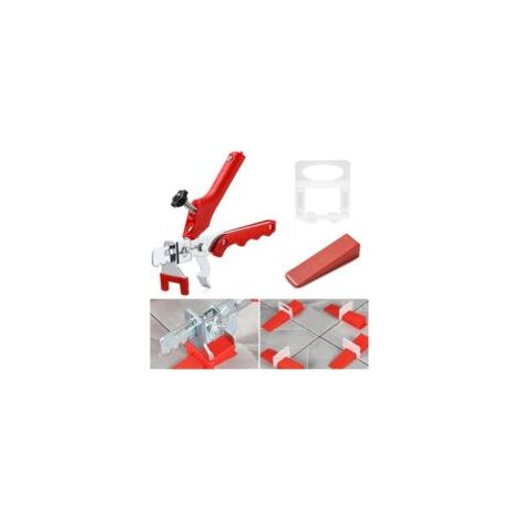 600 Système de Nivellement Carrelage, 2mm localisateur de carrelage+ 500 Clips+100 pièces Cales réutilisables Ensemble, l'aide à la pose des carreaux, Pour les professionnels