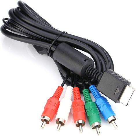 Câble AV Multi Out vers Composante Vidéo/Audio pour Sony Playstation PS2 PS3 (1/5)