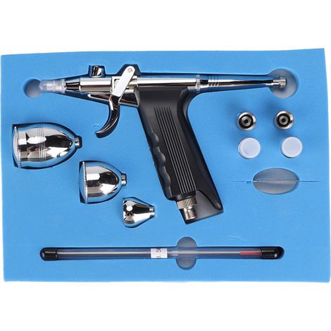 Kit de compresseur aérographe double action pour peinture artisanale, gâteau et autres loisirs créatifs. (1/5)