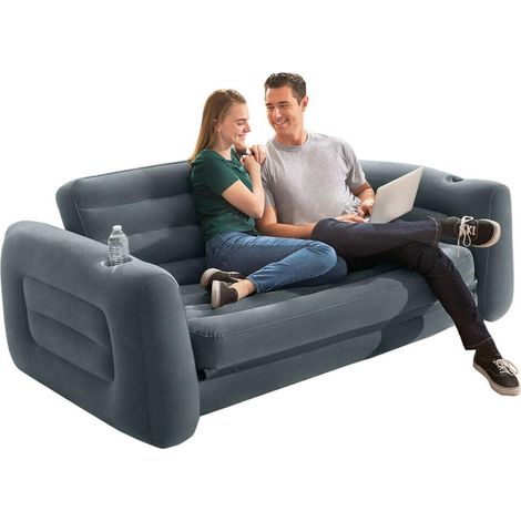 Intex Sofa Couch Lounge Luftsofa Luftbett Gästebett aufblasbar 203x231x66 cm 66552