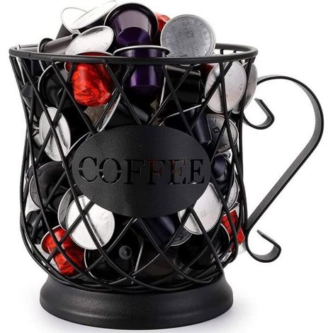 Porte-capsules de café, panier de rangement de capsules de café, pour capsules de café Tassimo, Nespresso, Dolce Gus Label (1/2)