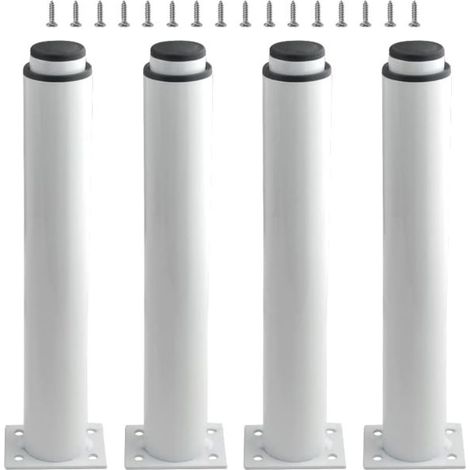 (25-42 cm, white) Set of 4 strong and adjustable metal legs for e.g (1/5)
