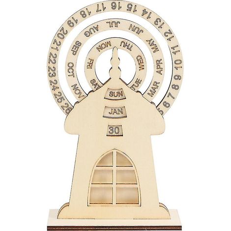 Calendrier de l'Avent en bois en forme de grande roue, décoration de bureau, plateau tournant. Idée cadeau de Noël pour adolescents, adultes et femmes. (1/4)