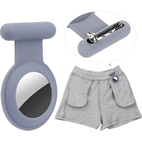 Traqueur GPS Caché AirTag pour Enfants, Personnes âgées, Animaux de Compagnie, Vêtements - Plus sûr que la Montre (Gris)