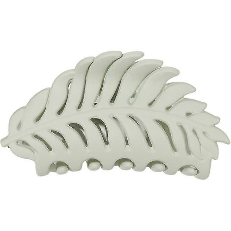 Pince à cheveux grande taille pour femme, en forme de feuille, design ajouré, pince à cheveux arrière, pince à cheveux de douche, pince à cheveux en forme de feuille-Green (1/5)