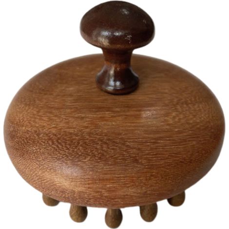 Peine de madera para masaje del cuero cabelludo, peine para relajación de meridianos capilares, herramienta multifuncional para masaje corporal (una pieza) (1/5)