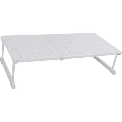 Ausziehbares Schrankregal, einfach zu montieren, hohe Tragkraft, platzsparend, geeignet für Küche, Bad und Speisekammer, Länge 67–88 cm / 26,4–34,6 Zoll (1/5)