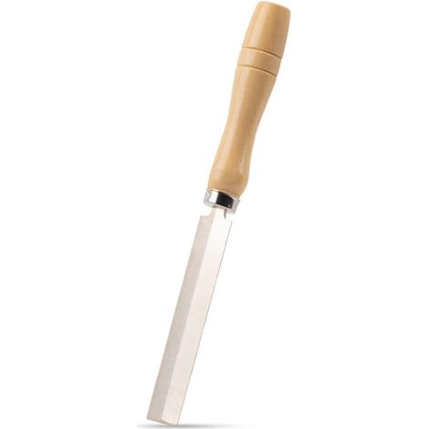 1 - Lime Rhombique - Diamant - Pour Verre Céramique Pierre - Poignée En Bois Confortable - Usage Menuiserie Jardin - Naturel - 5 Pouces 12,5cm (1/5)