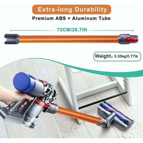 Tube d'extension de rechange pour aspirateurs Dyson V11, V15, V10, V8 et V7 longueur : 72 cm couleur : orange. (1/3)