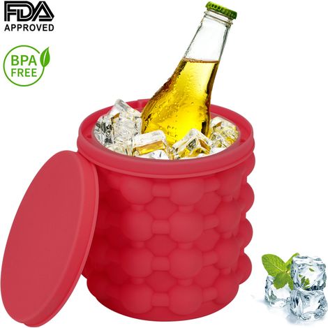 Moule à glaçons en silicone réfrigérant pour boissons fraîches et bière, seau à glace de cuisine, outil de refroidissement pour glaçons.