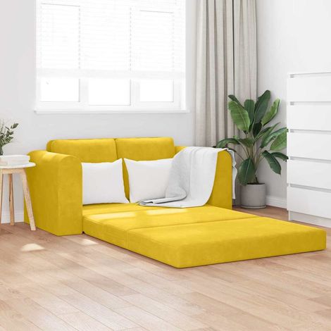 Canapé-Lit,Lit de jour,Lit de repos 60cm Jaune Velours (1/5)